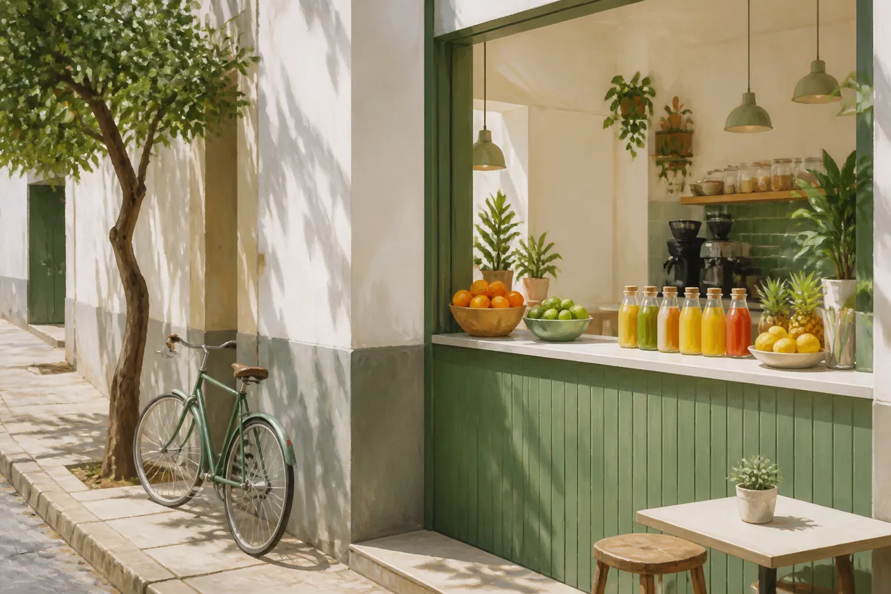 Leaf Marbella, Café in San Pedro de Alcántara — illustration