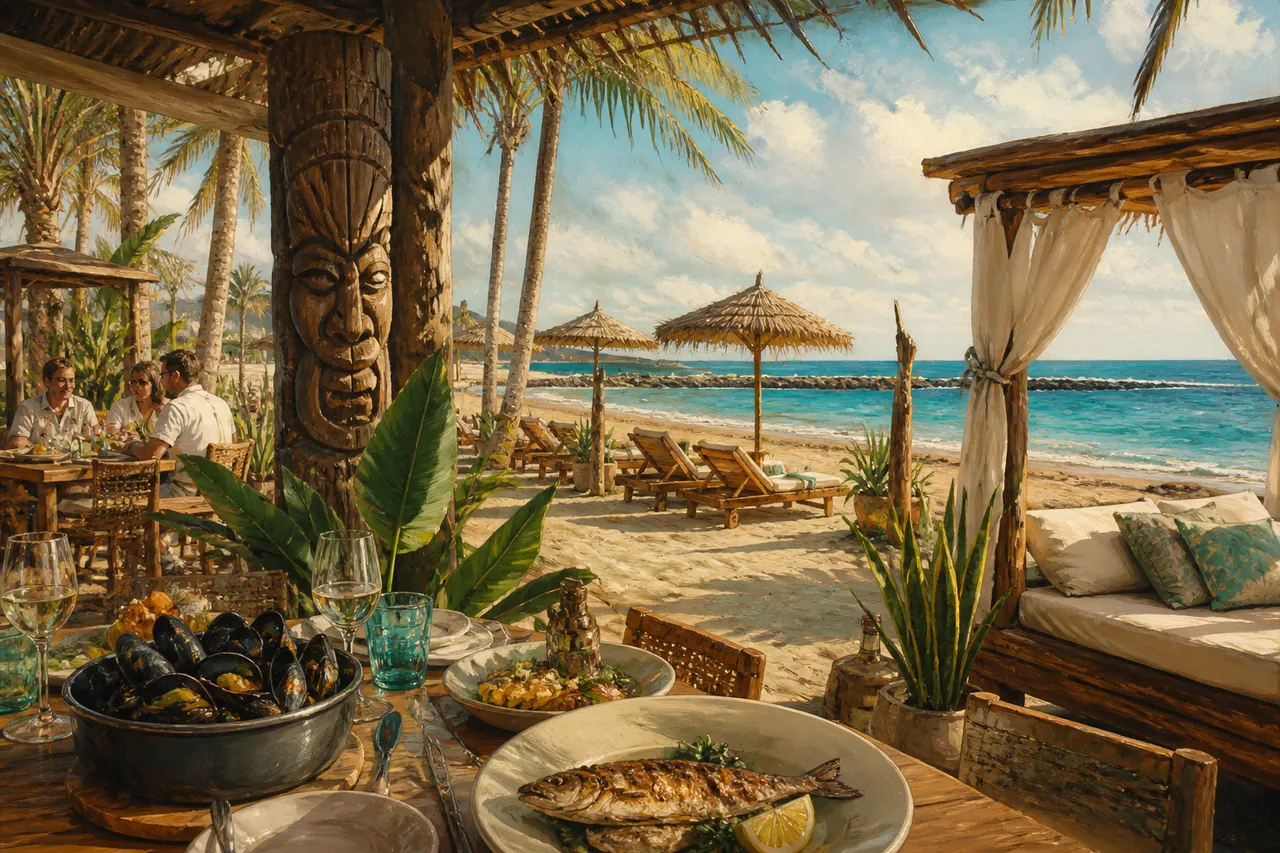 Macaao Beach Club, French in San Pedro de Alcántara — illustration
