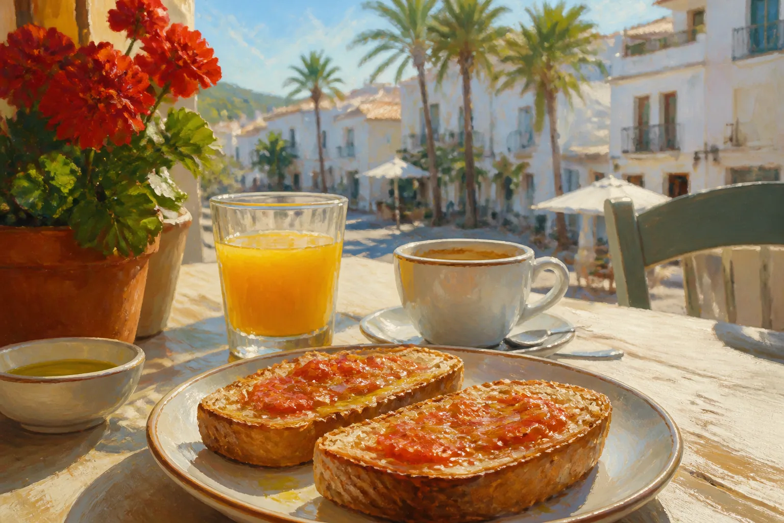 Breakfast in San Pedro de Alcántara — illustration
