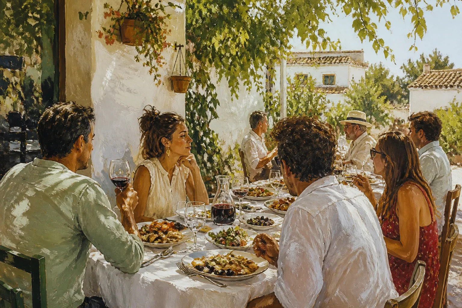 Lunch in San Pedro de Alcántara — illustration