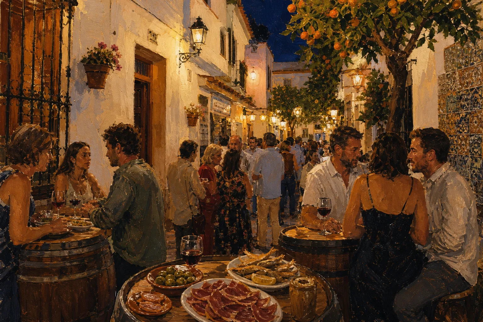 Tapas in San Pedro de Alcántara — illustration